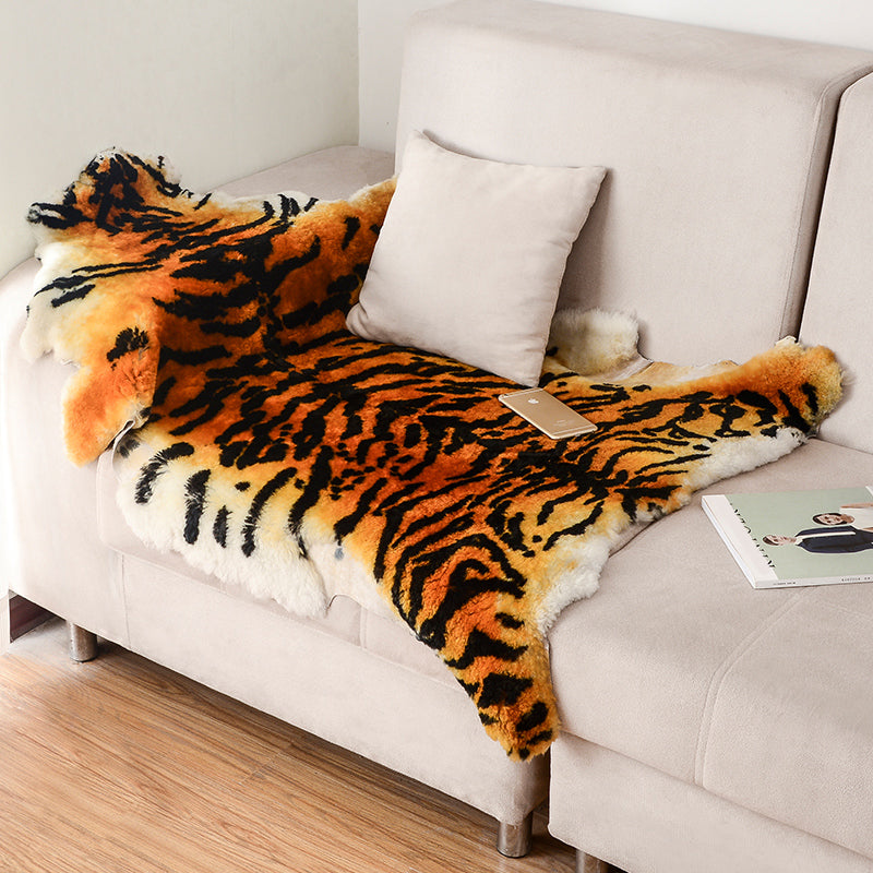 Tappeto casual del soggiorno arancione per pelle arancione tappeto di lana di lana antiscivolo tappeto per animali domestici
