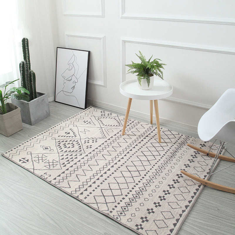 Multi Color Modern Rug Polypropylene Southwestern Print Indoor Rug Non-Slip Backing Pet Friendly Area Carpet for Living Room