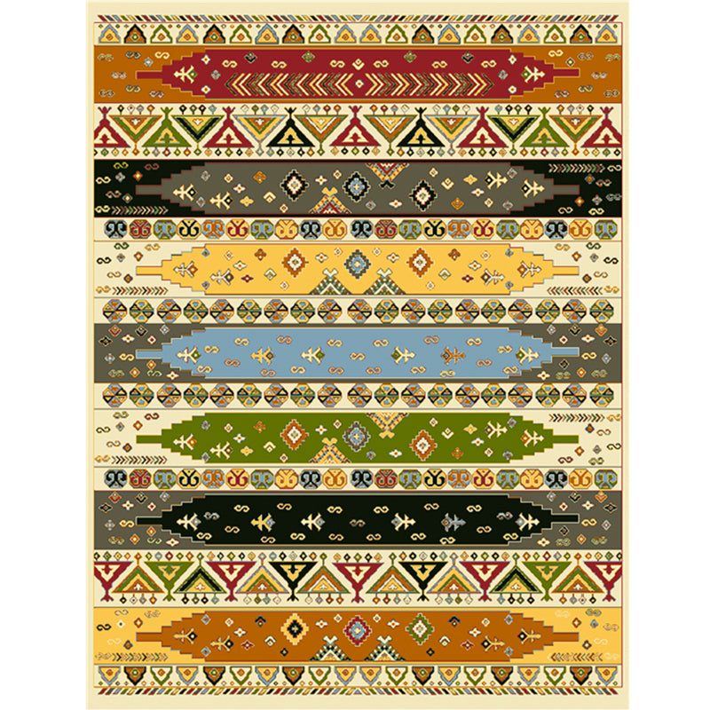 Boho Living Room Tapis à plaid multi-couleurs Synthétique à carreaux imprimés Synthétique non glissée