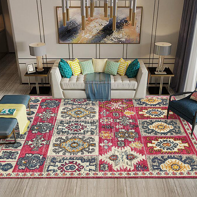 Tapis en polypropylène Southwestern Southwestern Southwestern Stripe Stripe Imprimé Areat Not Slip Backing Pet Animal Facile Care Adroor pour décor pour décoration