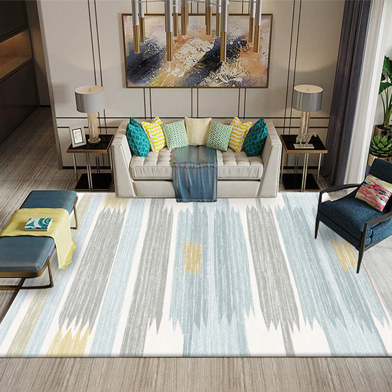 Tapis en polypropylène Southwestern Southwestern Southwestern Stripe Stripe Imprimé Areat Not Slip Backing Pet Animal Facile Care Adroor pour décor pour décoration