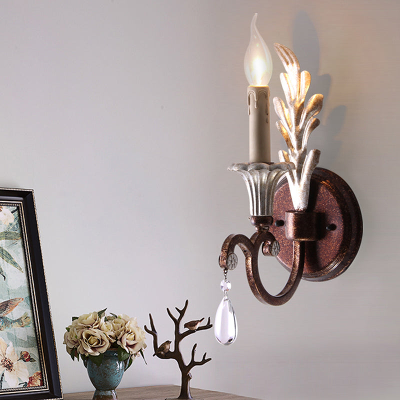 Lampe appliqué à la rouille en métal