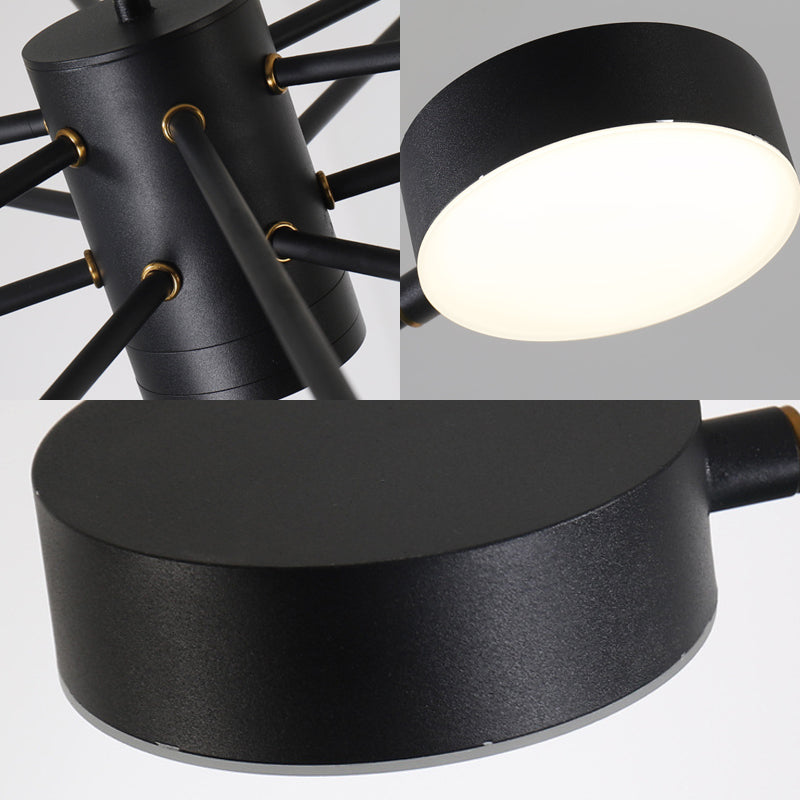 Sputnik kroonluchter hanglampje Modern acryl 6/8/10 Lichten Zwart LED Hanglamp armatuur in wit/warm licht