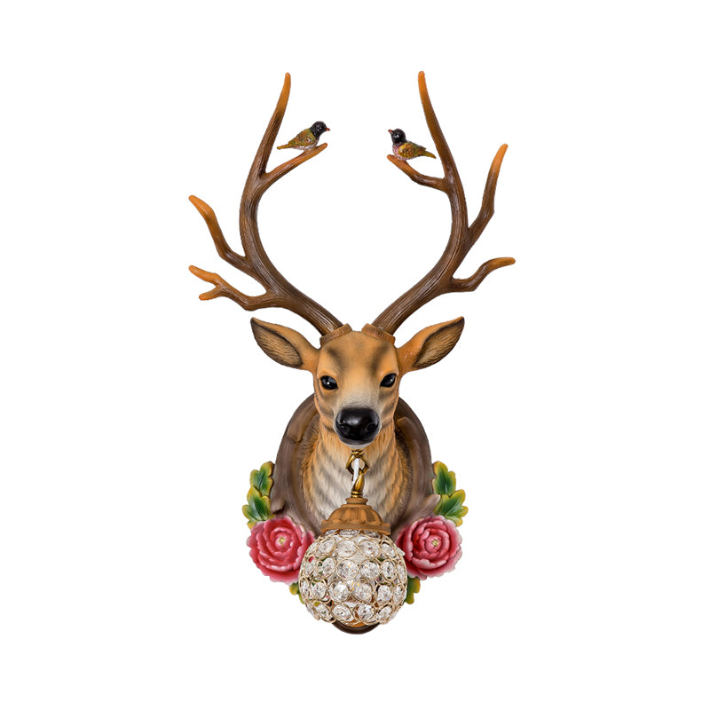 Éclairage mural traditionnel monté à la résine Gris Gris / Bronze / Gol