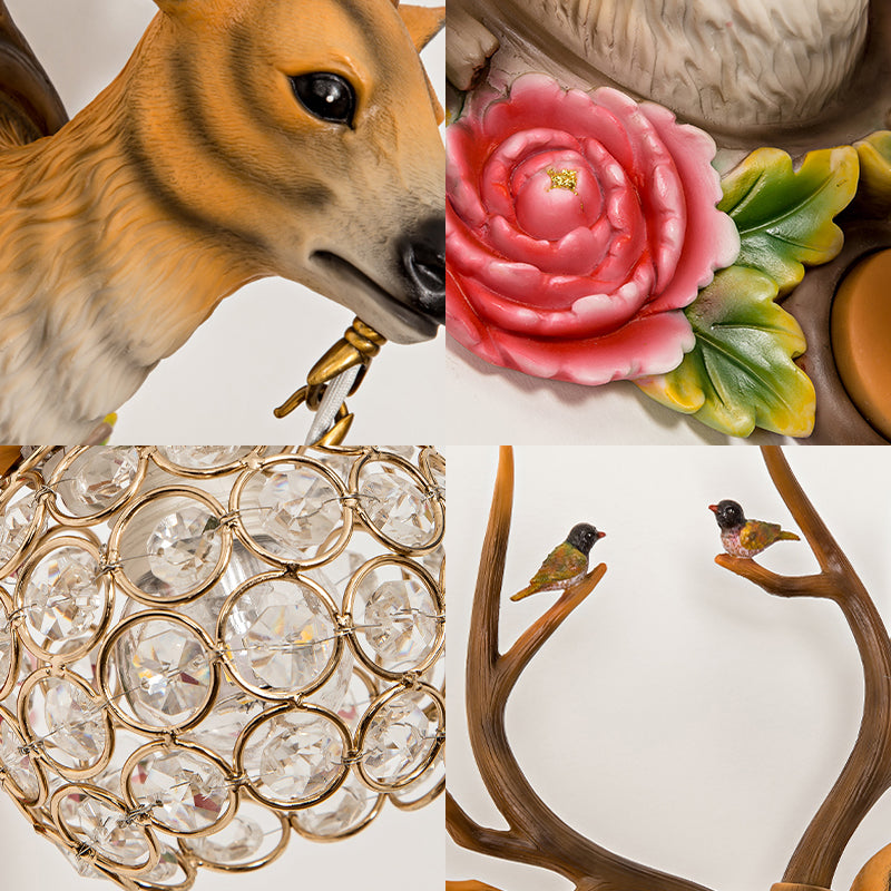 Éclairage mural traditionnel monté à la résine Gris Gris / Bronze / Gol