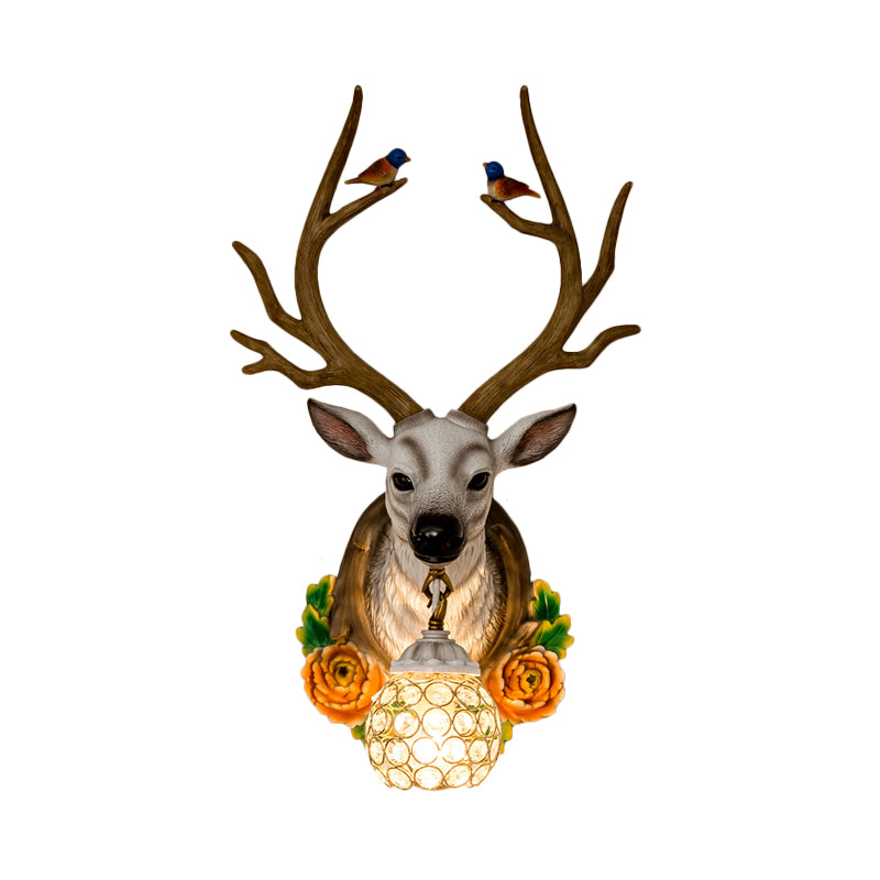 Éclairage mural traditionnel monté à la résine Gris Gris / Bronze / Gol