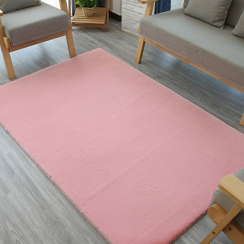 Einfacher Deko-Teppich, mehrfarbig, einfarbig, Flächenteppich, Baumwollmischung, rutschfeste Unterseite, pflegeleicht, haustierfreundlicher Innenteppich