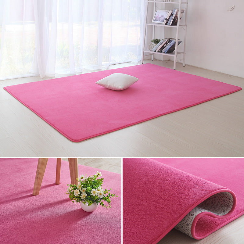 Eenvoudige kamer tapijt multi-gekleurde vaste kleur binnen tapijt Katoenmix Anti-slip achteruitgave Pet vriendelijk binnenvlein