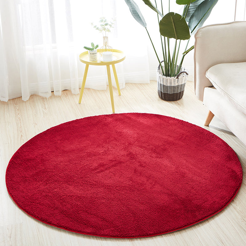 Multi-Color Living Room Rug Relaxing Solid Color Area Carpet Cotton Blend Non-Slip Stain-Resistant Easy Care Rug