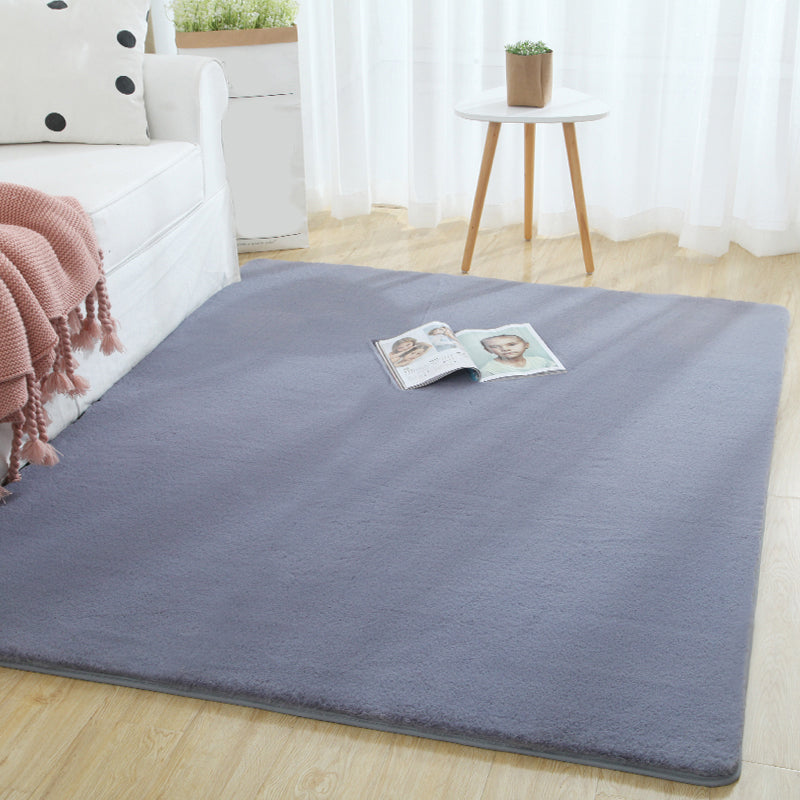 Multi-Color Solid Color Rug Cotton Blend Simple Area Rug Anti-Slip Backing Pet Friendly Easy Care Area Carpet for Home