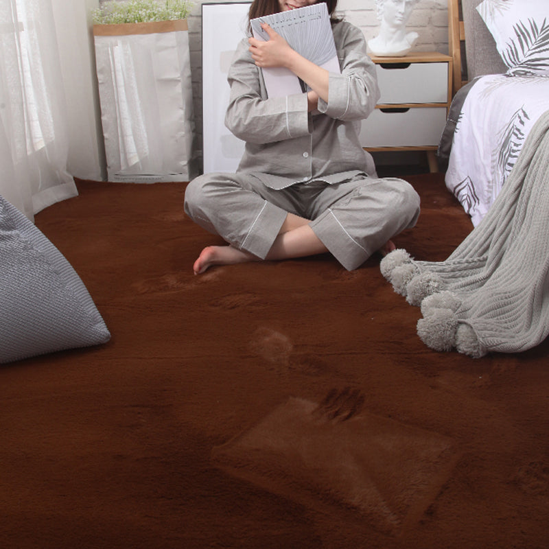 Multi-Color Solid Color Rug Cotton Blend Simple Area Rug Anti-Slip Backing Pet Friendly Easy Care Area Carpet for Home
