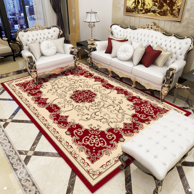 Alfombra de salón antiguo Área de flores múltiples alfombras Polyster Polyster sin deslizamiento Rug de interiores amigable para mascotas
