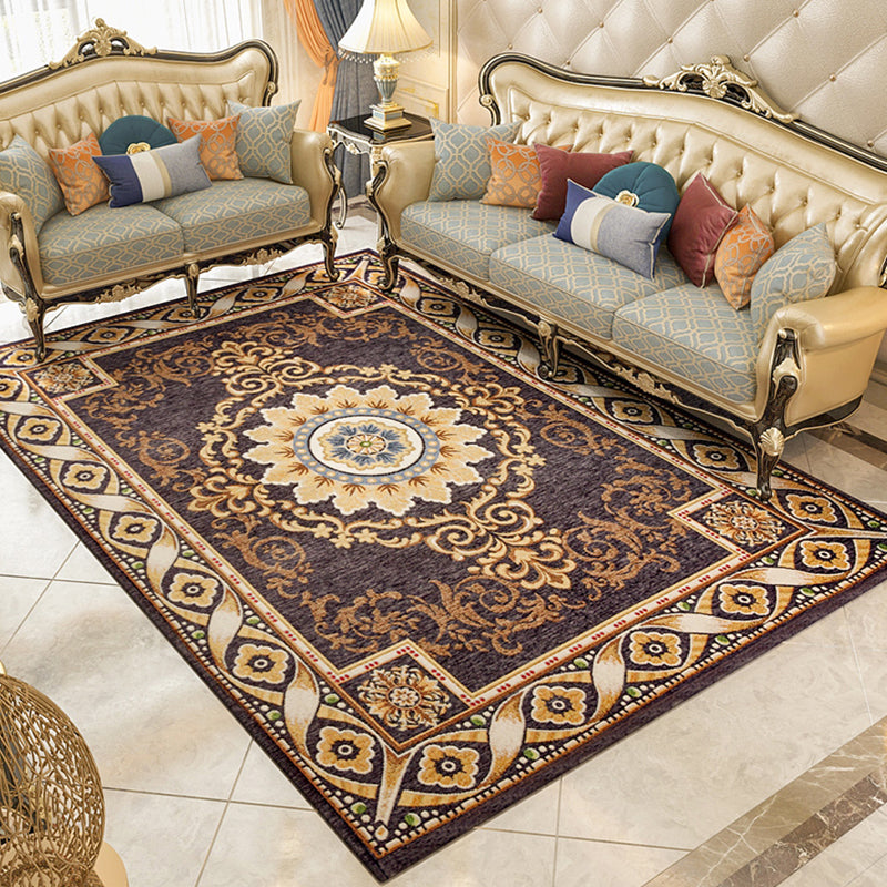 Shabby Chic Flower Teppich Multifarbener Synthetikbereich Teppich nicht rutschfestem Fleckenresistenten Waschmaschine Teppich für Salon