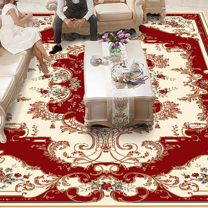 Tapis à imprimé floral vintage Tapis en polypropylène en polypropylène Facile Easy Care Anim Friendly Area Area Papet pour le salon