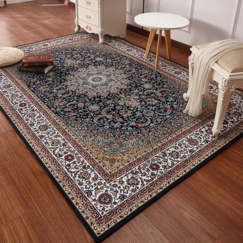 Multi -Color -Retro -Teppich Polypropylen Blütengedruckte Fläche Teppichtierfreundlicher Maschin