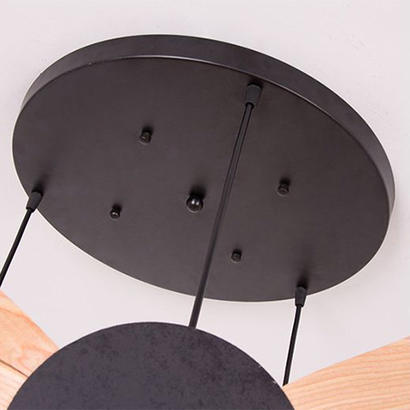 Botanic Wood Veneer Pendant Lamp South-East Asia 3-Light Beige Multi Ceiling Light