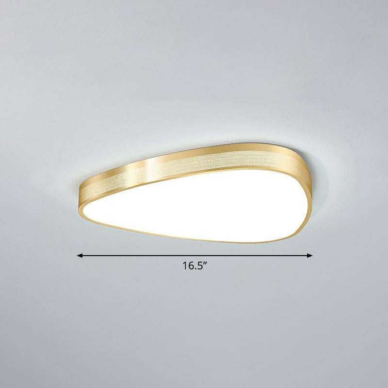 Geometric Shaped Metal Ceiling Flush Light Minimalist LED Flush Mounted Lamp with Mesh Side