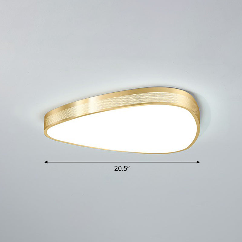 Geometrisch geformte Metall-Deckenleuchte, minimalistische LED-Einbauleuchte mit Netzseite