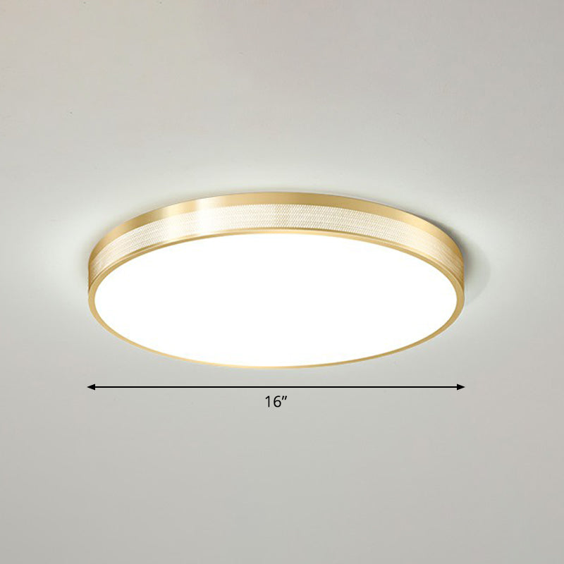 Geometric Shaped Metal Ceiling Flush Light Minimalist LED Flush Mounted Lamp with Mesh Side