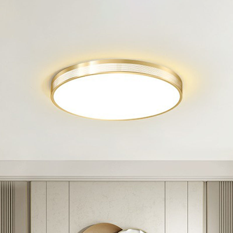 Geometric Shaped Metal Ceiling Flush Light Minimalist LED Flush Mounted Lamp with Mesh Side