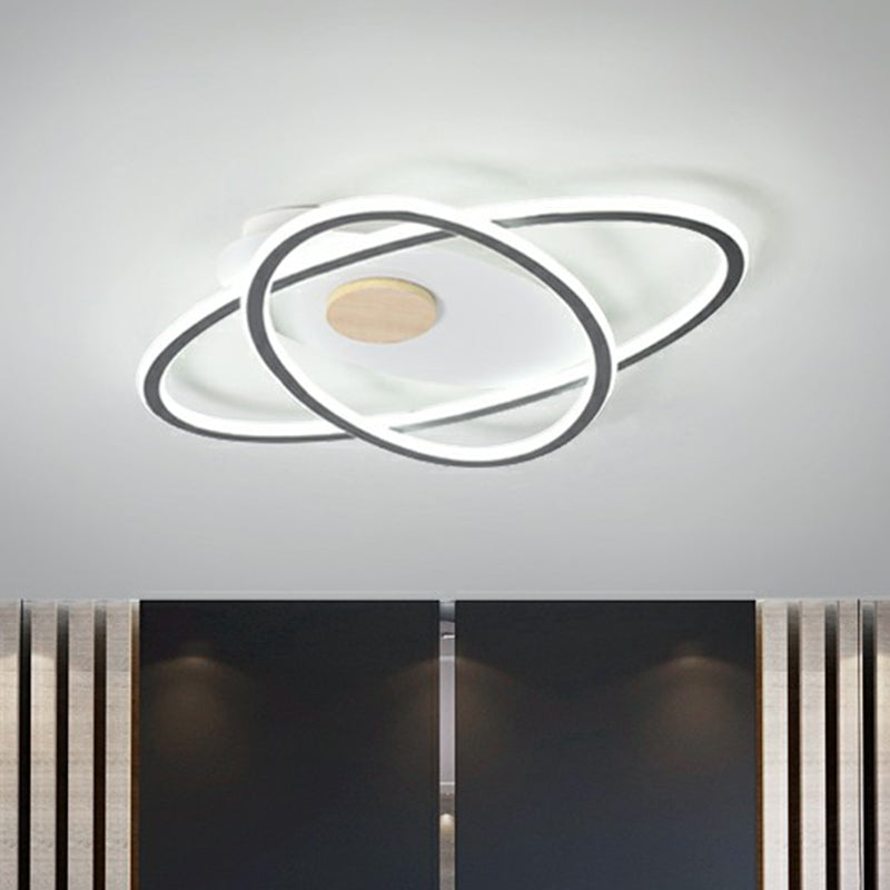 Oval Flush Mount Ceiling Lighting Fixture Simplicity Acrylic LED Flush Mount for Bedroom