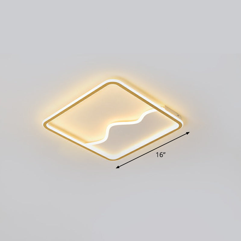 Berg Wandbild Deckenbeleuchtung Minimalistische Acryl LED Flush Mount Befestigung für Schlafzimmer