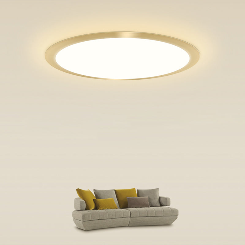 Flat LED Flush Mount Lighting Minimalist Acrylic Ceiling Light Fixture for Bedroom