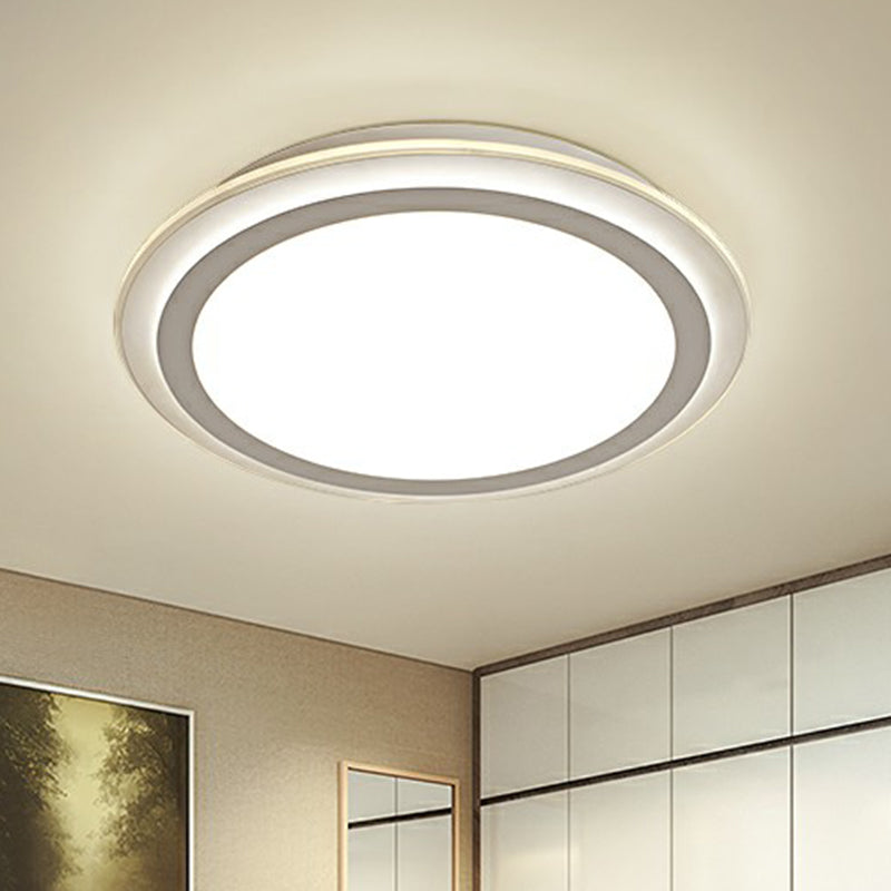 White Disc Flush Mount Light Nordic Acryl Oberfläche Led Deckenleuchte Light für Office