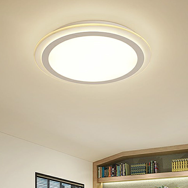 White Disc Flush Mount Light Nordic Acrylic Surface Mounted Led Ceiling Light for Office