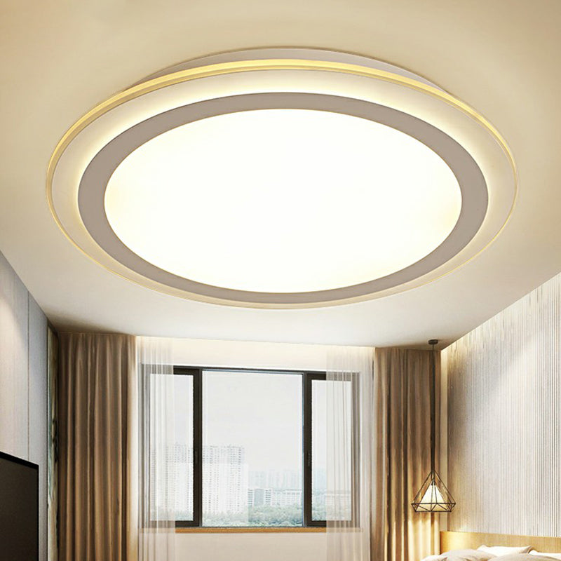 White Disc Flush Mount Light Nordic Acrylic Surface Mounted Led Ceiling Light for Office