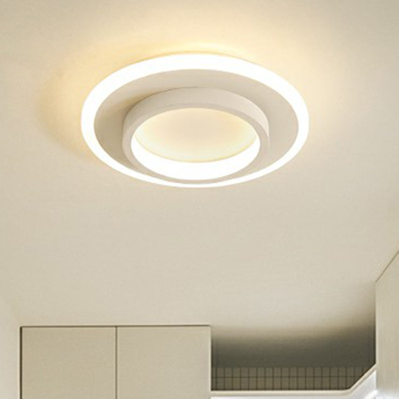 Plafonnier encastré géométrique de style simple, luminaire encastré pour couloir en métal