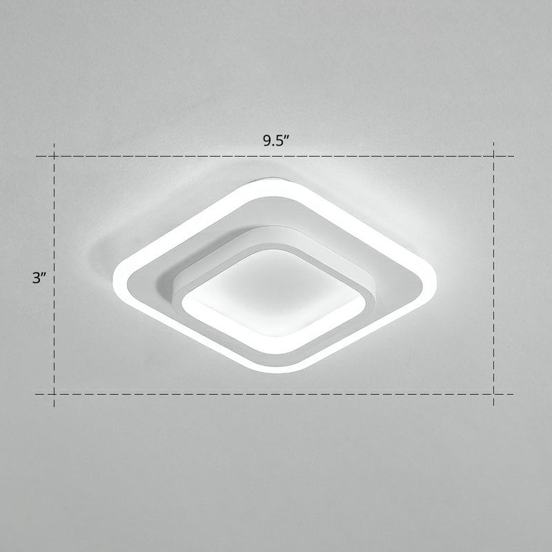 Simple Style Geometric Flushmount Ceiling Lamp Metal Corridor Flush Mounted Light