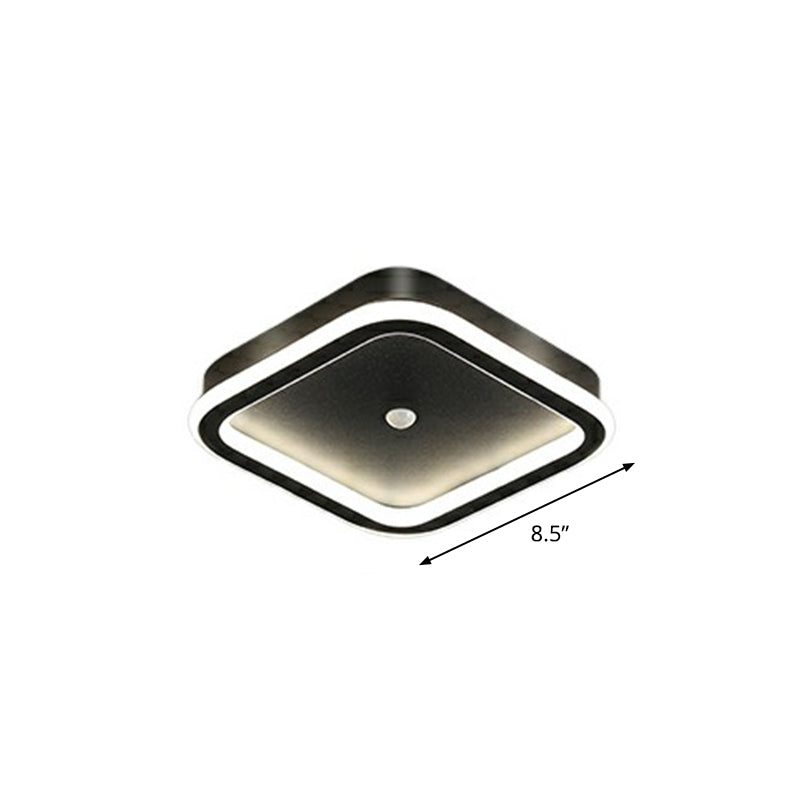 Geometric Shaped LED Ceiling Light Minimalism Metal Corridor Flush Mount Lighting Fixture
