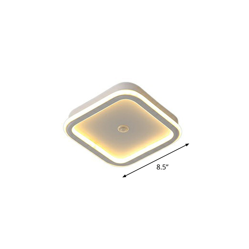 Geometric Shaped LED Ceiling Light Minimalism Metal Corridor Flush Mount Lighting Fixture