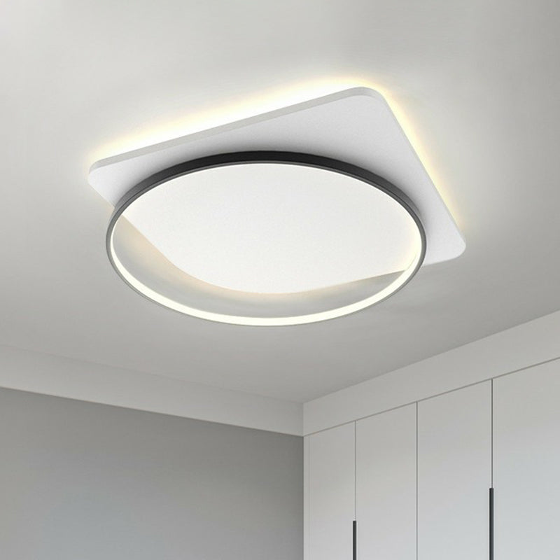 Acrylic Loop Shaped Ceiling Mount Lamp Simplicity LED Flush-Mount Light Fixture for Aisle