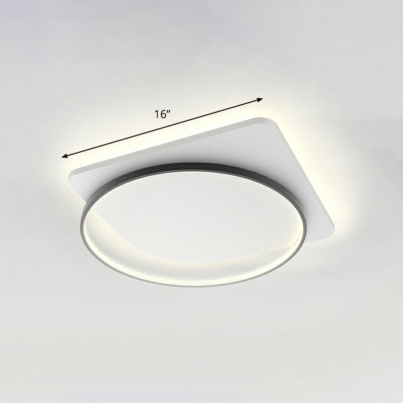 Acrylic Loop Shaped Ceiling Mount Lamp Simplicity LED Flush-Mount Light Fixture for Aisle