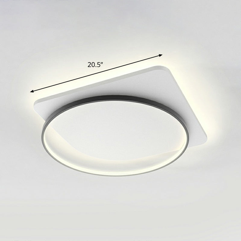 Acrylic Loop Shaped Ceiling Mount Lamp Simplicity LED Flush-Mount Light Fixture for Aisle