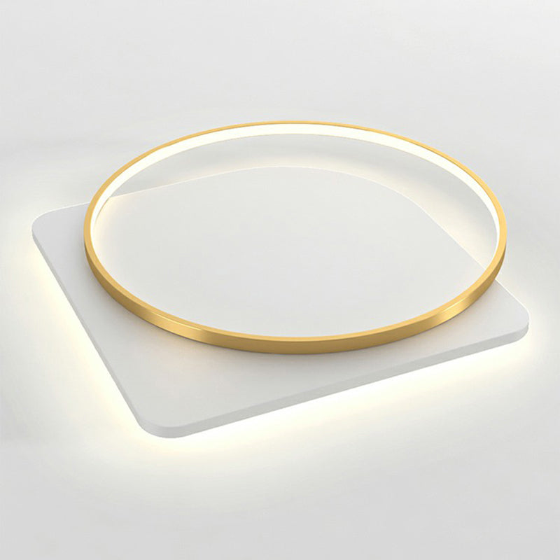 Acrylic Loop Shaped Ceiling Mount Lamp Simplicity LED Flush-Mount Light Fixture for Aisle
