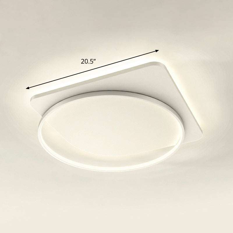 Acrylic Loop Shaped Ceiling Mount Lamp Simplicity LED Flush-Mount Light Fixture for Aisle