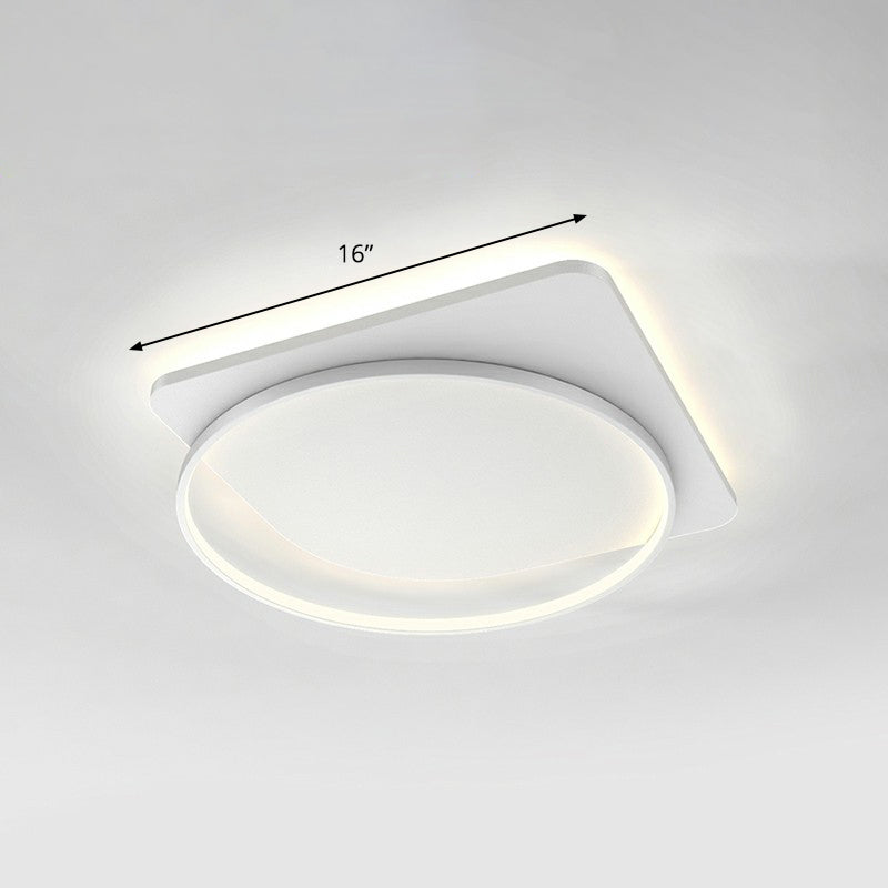 Acrylic Loop Shaped Ceiling Mount Lamp Simplicity LED Flush-Mount Light Fixture for Aisle