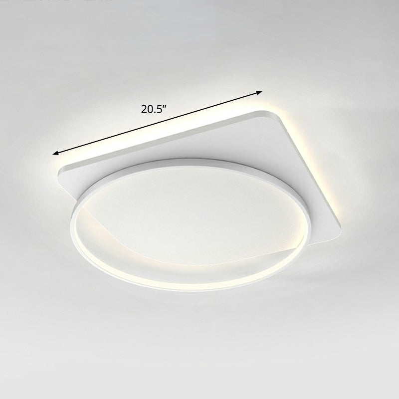 Acrylic Loop Shaped Ceiling Mount Lamp Simplicity LED Flush-Mount Light Fixture for Aisle