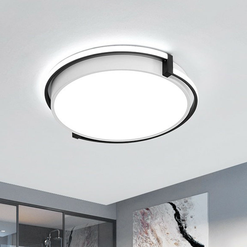 Nordic Circle LED Flush Mount Fixture Metal Corridor Ceiling Mount Light with Acrylic Diffuser