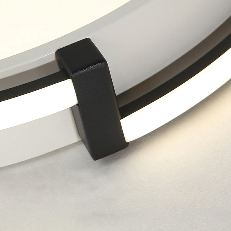 Nordic Circle LED Flush Mount Fixture Metal Corridor Ceiling Mount Light with Acrylic Diffuser