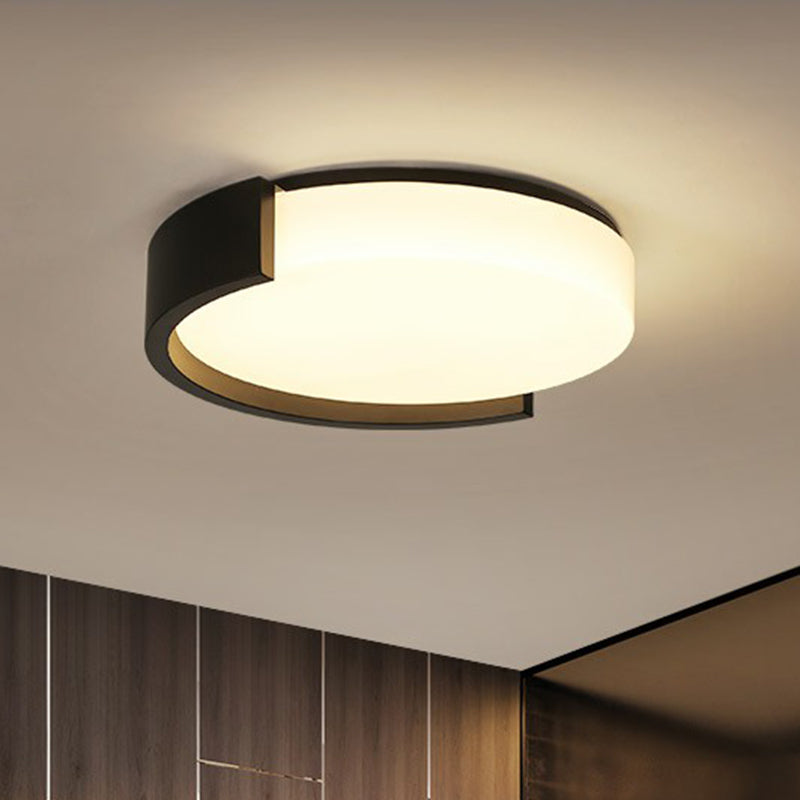 Round Acrylic Ceiling Lighting Simplicity LED Flush-Mount Light Fixture for Bedroom
