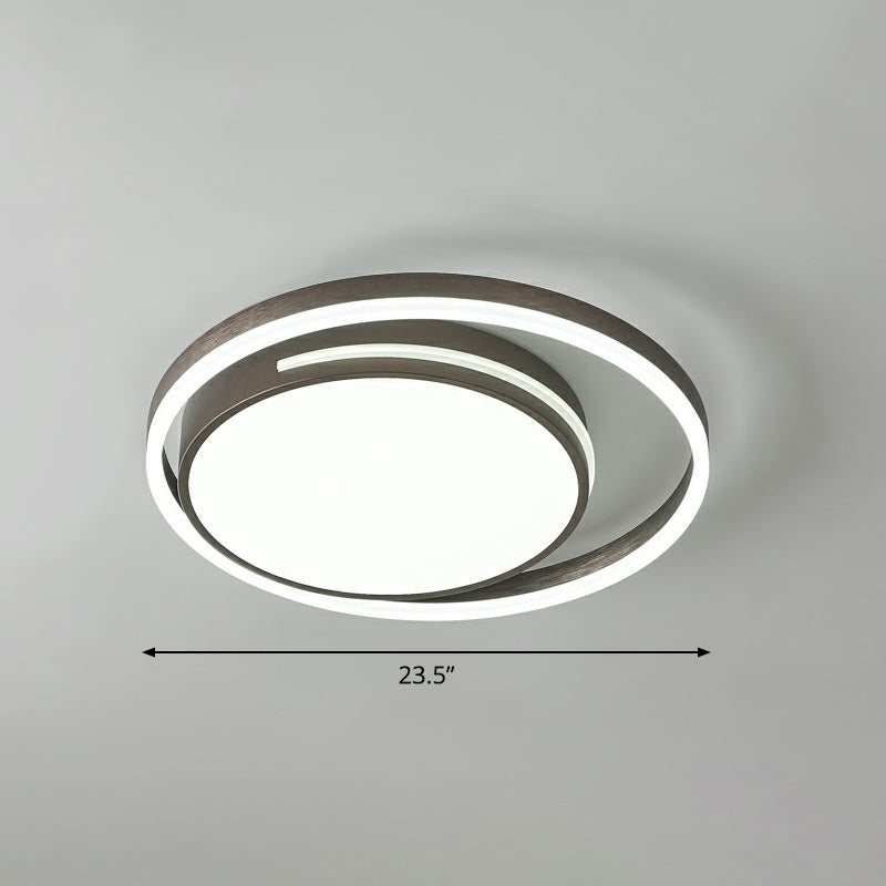 Nordic Round Ceiling Flush Mount Light Metal Corridor LED Flush Mount Lamp in White