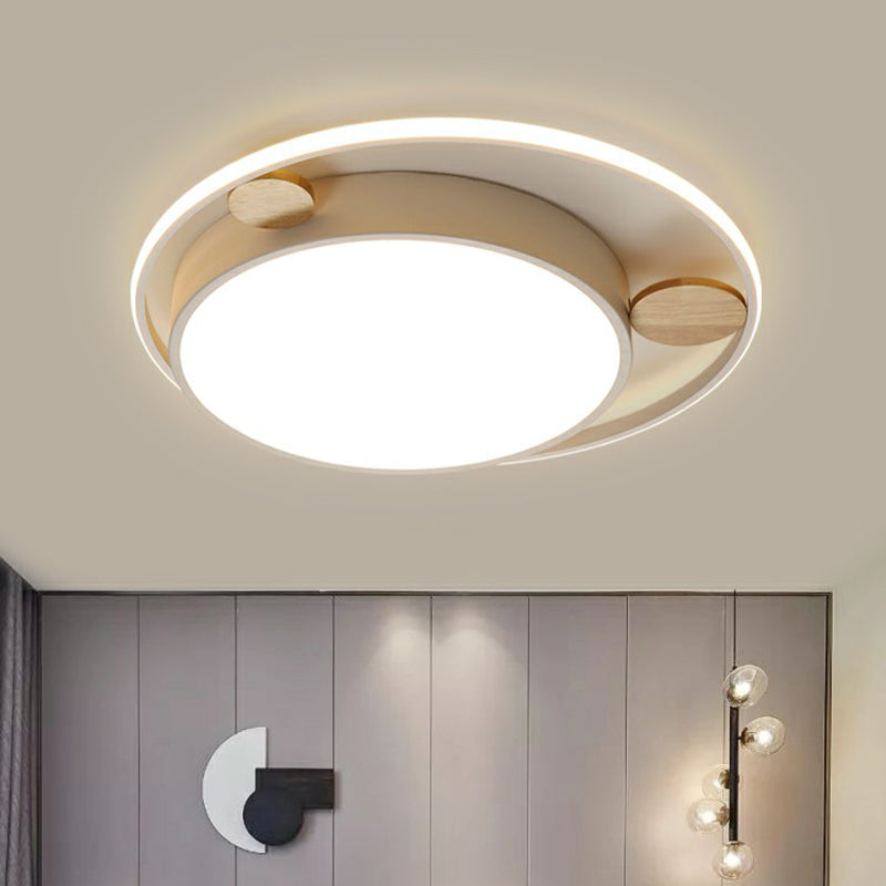 Minimaliste rond encastré LED lumière acrylique blanc chambre plafond encastré lumière