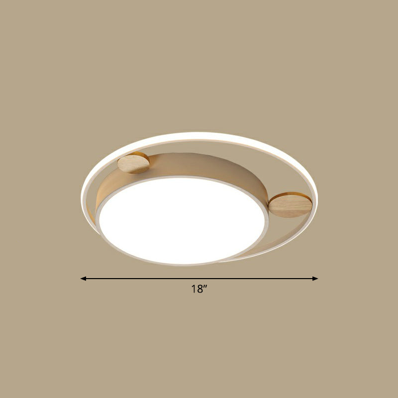 Minimaliste rond encastré LED lumière acrylique blanc chambre plafond encastré lumière