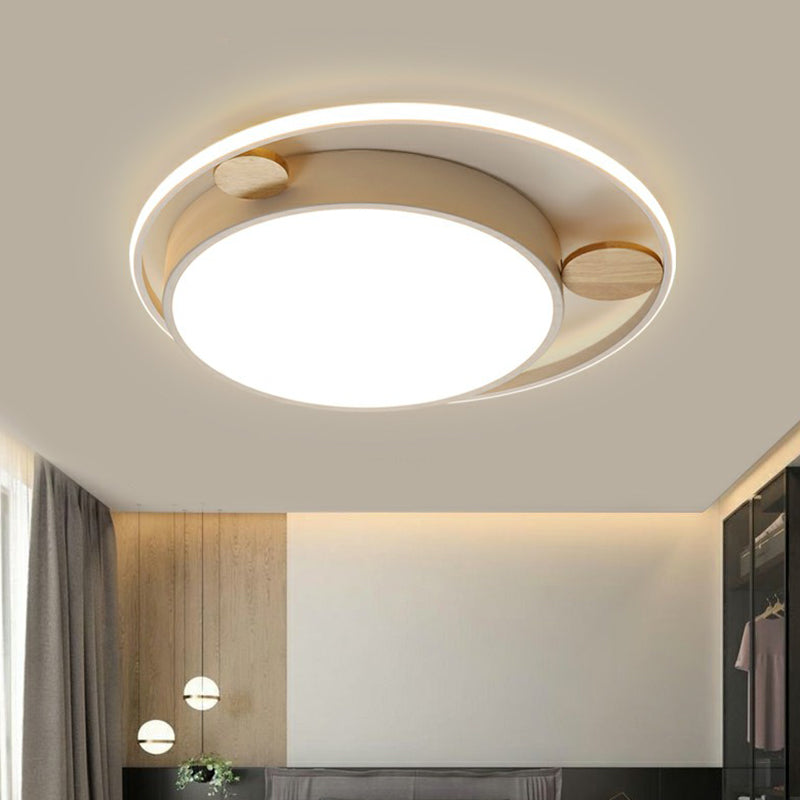Minimaliste rond encastré LED lumière acrylique blanc chambre plafond encastré lumière