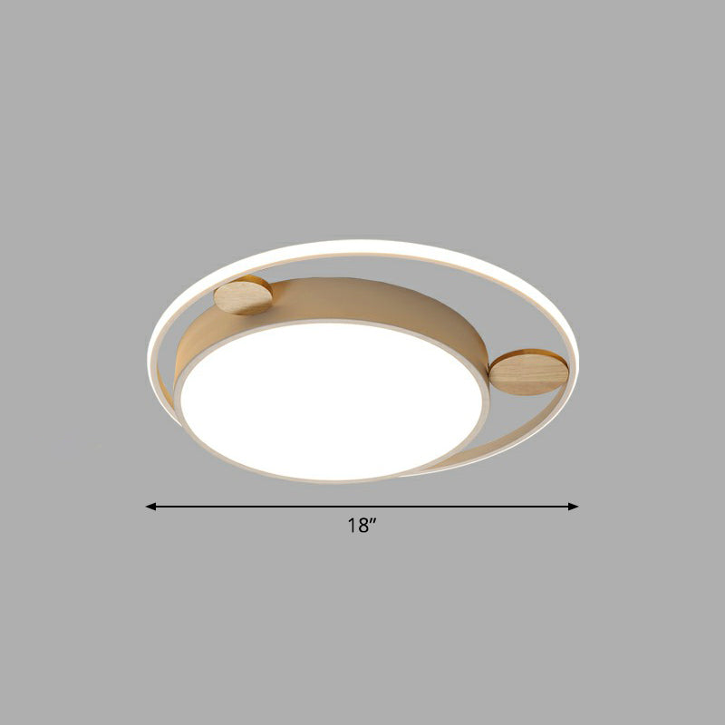 Minimaliste rond encastré LED lumière acrylique blanc chambre plafond encastré lumière