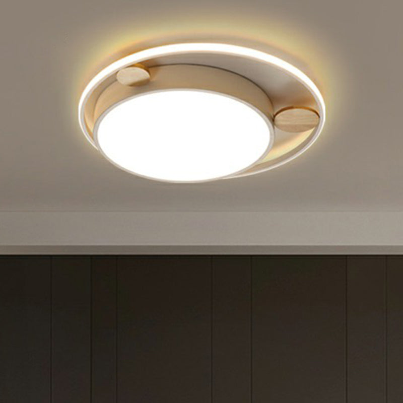 Minimalist Round Flush Monte LED Luce Acrilico Camera Da Letto Flush Light in bianco